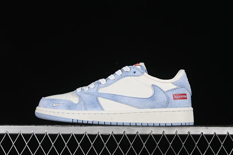 All categories Air Jordan Jordan series basketball shoes Air Jordan 1 Low High-end customized low-top sneakers Travis Scott x Fragment Design x Air Jordan 1 Low OG SP AJ1 Joe 1 Supreme joint-tie-dye blue low-top cultural casual sneakers CH6336-010